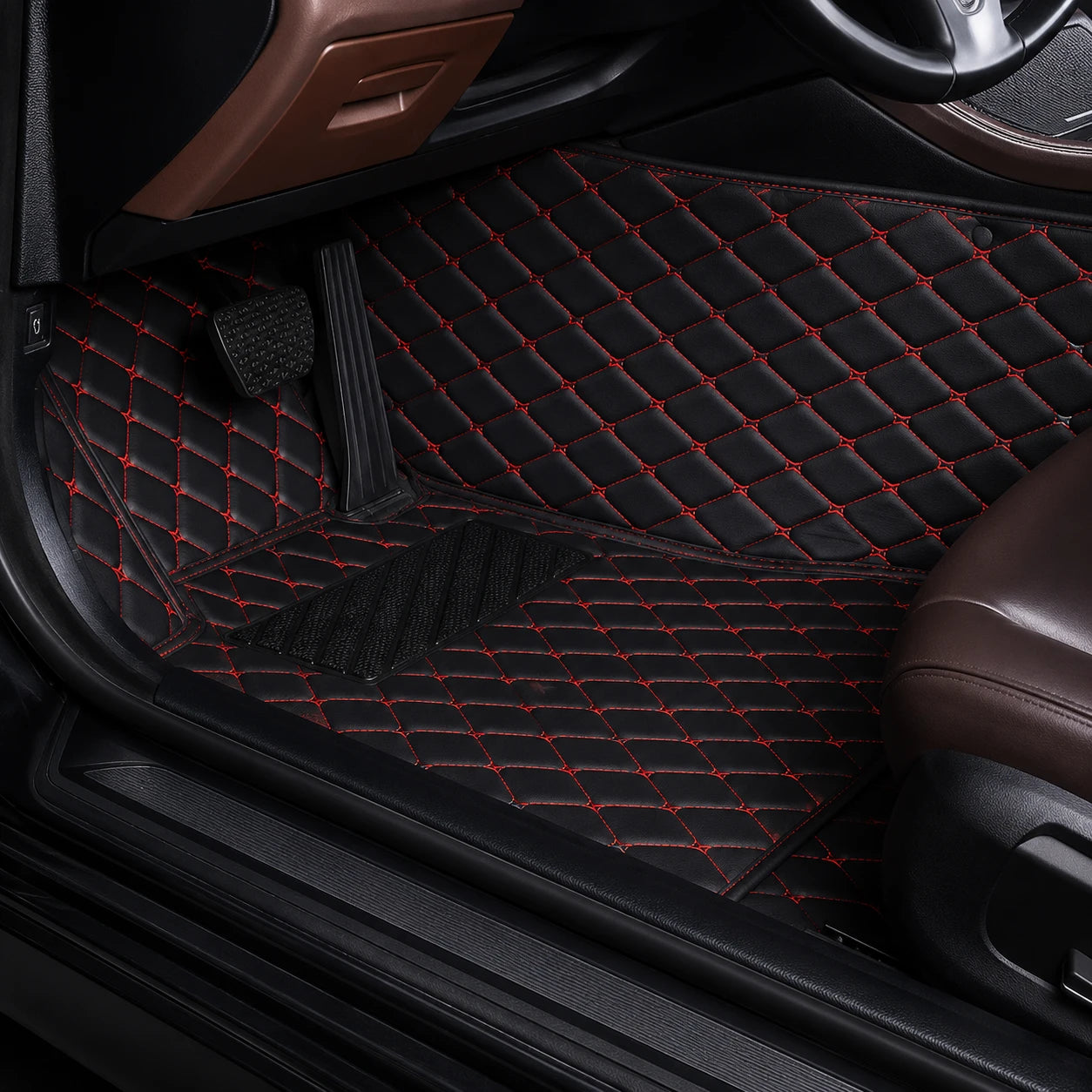 Black & Red Custom Car Mats